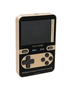 Kastar 2 in 1 Handheld Video Game Console Built-in 500 Classic Mini Games with 5000mAh Magnetic Power Bank, Wireless Portable Power Supply with Type-C Port 【Color: Gold】