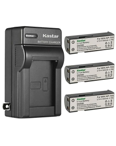 Kastar 3-Pack Battery and AC Wall Charger Replacement for Pentax D-LI72 Battery, Samsung SLB-0637 Battery, Sanyo DB-L30 Battery, Pentax Optio Z10, Samsung L77, Sanyo Xacti VPC-A5 Cameras