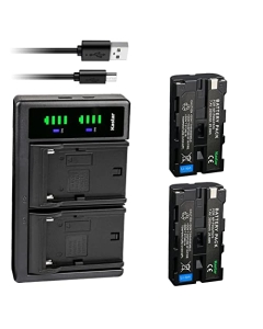 Kastar 2-Pack NP-F580 Battery 7.4V 3500mAh and LTD2 USB Charger Replacement for Bosma NP-F570 NP-F770 NP-F970 Battery, Bosma G1 Pro 8K Camera (MFT)