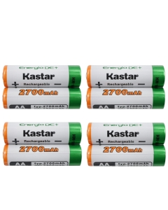 Kastar AA (8-Pack) Ni-MH 2700mAh Super High-Capacity Rechargeable Batteries Pre-Charged