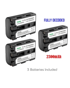 Kastar NPFM50 Battery (3-Pack) for Sony NP-FM30 NP-FM50 NP-FM51 NP-QM50 NP-QM51 NP-FM55H and CCD-TR DCR-PC DCR-TRV DCR-DVD DSR-PDX GV HVL Series Camcorder (Detail Models Search in Description)