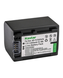 Kastar NPFH70 Battery for Sony NP-FH70 and Sony HC35 HC36 HC37 HC38 HC39 HC40 HC41 HC42 HC44 HC45 HC46 HC47 HC48 HC50 HC51 HC52 HC53 HC54 HC62 HC65 HC7 HC8 HC85 HC94 HC96, Sony DCR-SR10 SR11 SR12