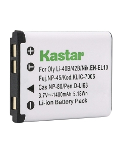 Kastar K7006 Battery (1-Pack) for Kodak KLIC-7006 Nik EN-EL10 Rechargeable Lithium-ion Battery and Kodak Nik Digital Camera (Detail Models in The Description)