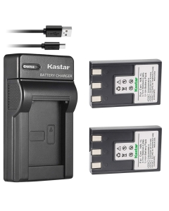 Kastar 2-Pack Battery & Slim USB Charger for Canon NB-1L NB-1LH CB-2LSE, Compatible with Canon PowerShot S200 S230 S330 S400 S410 S500
