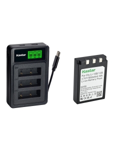 Kastar 1-Pack Battery with LZD3 USB Triple Charger Compatible with Olympus Li-10B Li-12B MJU 300 400 500 600 800 810 1000, Stylus 300 400 500 600 800 810 1000, Sanyo DB-L10 Camedia C50 C60 C70 Camera