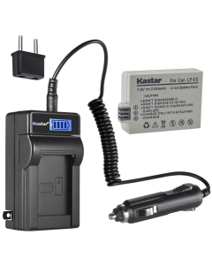 Kastar 1-Pack LP-E5 Battery and LCD AC Charger Compatible with Canon LC-E5 LC-E5 LC-E5E EOS, Rebel XSi, EOS Rebel XS, EOS Rebel T1i, EOS 450D, EOS 500D, EOS 1000D, EOS Kiss F, EOS Kiss X2, EOS Kiss X3
