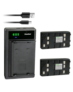 Kastar 2-Pack Battery and Smart USB Charger Compatible with Sony CCD Series CCD-EB55 CCD-G100ST CCD-20061 CCD-35 CCD-335E CCD-366BR CCD-380 CCD-390 CCD-400 CCD-50E CCD-550 CCD-850 CCD-SC6E CCD-SC8E
