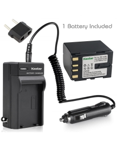 Kastar Battery (X1) & AC Travel Charger for JVC BN-V408, BN-V408U, BN-V306, BN-V416, BN-V416U, BN-V428, BN-V428U, BN-V438U and Jvc CU-VH1, JY-HD10, JY-VS200, GR Series Digital Camera/Video Camcorder