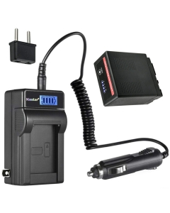 Kastar 1-Pack VW-VBG6 Pro Battery and LCD AC Charger Compatible with Panasonic SDR-H79P, SDR-H80, SDR-H80A, SDR-H80K, SDR-H80P, SDR-H80PC, SDR-H80R, SDR-H80S, SDR-H90, SDR-H90K, SDR-H90P, SDR-H90PC