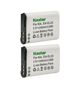 Kastar 2-Pack Battery Compatible with Nikon EN-EL23 EL23 Battery, MH-67 MH-67P Charger, Nikon Coolpix B700, Coolpix P600, Coolpix P610, Coolpix P610s, Coolpix P900, Coolpix P900s, Coolpix S810c Camera