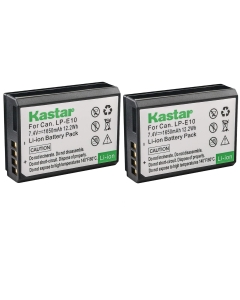 Kastar LP-E10 Battery Replacement for Canon EOS Rebel T3 T5 T6 T7, Canon EOS 1100D 1200D 1300D 1500D 2000D 3000D and Canon EOS Kiss X50 X70 X80 X90 Digital Cameras