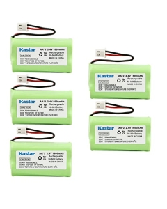 Kastar 5-Pack AA 2.4V 1600mAh Battery Replacement for GE/Sanyo 48597, GESPCF07, PCF07, US Power BCO1032, Vtech BT175242, BT-175242, BT275242, BT-275242, 6119, 6128, 6129, 89-1341-00-00, 8913410000