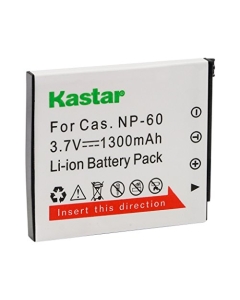 Kastar Battery (1-Pack) for Cas NP-60 NP60 CNP60 and Cas Exilim EX-FS10 EX-S10 EX-S12 EX-Z9 EX-Z19 EX-Z20 EX-Z21 EX-Z25 EX-Z29 EX-Z80 EX-Z85 EX-Z90 Digital Cameras
