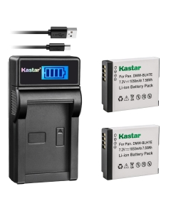 Kastar Battery (X2) & LCD USB Charger Replacement for Panasonic DMW-BLH7 DMW-BLH7E DMW-BLH7PP Work with Panasonic Lumix DMC-GM1 DMC-GM1K DMC-GM5 DMC-GF7 Cameras