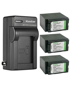 Kastar 3-Pack CGA-D54 Battery and AC Wall Charger Replacement for Panasonic NV-DS30 NV-DS30A NV-DS30EG, NV-DS50 NV-DS50A, NV-GX7 NV-GX7K, NV-MX5, NV-MX350 NV-MX350A NV-MX350B NV-MX350EN