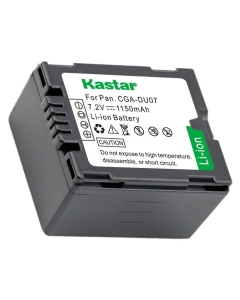 Kastar Battery Replacement for Panasonic CGA-DU07, NV-GS40 GS44 GS47 GS50 GS55 GS57 GS58 PV-GS150 GS180 GS200 GS300 GS320 GS400 GS500 SDR-H250 H280 VDR-D258 D300 D308 D310 D400 VDR-M74 M75 M95 M250