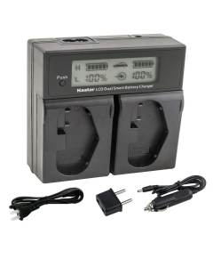 Kastar LPE4 AC LCD Dual Fast Charger Compatible with Canon LP-E4 LPE4, US 5751B002 Battery, Canon LC-E4 LC-E4N Charger, Canon EOS 1D Mark IV, Mark 4 Camera