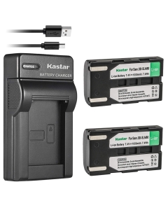 Kastar Battery (X2) & Slim USB Charger for Samsung SB-LSM80 and SC-D351 VP-D351 VP-D351i VP-D352 VP-D352i VP-D353 VP-D353i VP-D354 VP-D354i VP-D647 VP-D651 VP-D653 VP-DC161 VP-DC161i DC163 DC163i