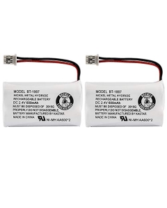 Uniden BBTY0651101 model BT1007 Nickel-Cadmium Rechargeable Cordless Phone Battery, DC 2.4V 500mAh (Pack of 2)