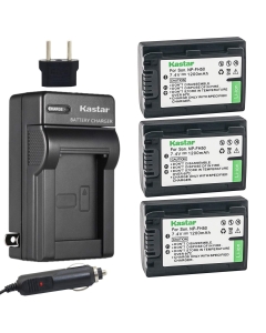 Kastar Battery (3-Pack) + Charger for Sony NP-FH50, NP-FH40, NP-FH30 and DSLR-A230, DSLR-A330, DSLR-A290, DSLR-A380, DSLR-A390, HDR-TG1E, HDR-TG3, HDR-TG5, HDR-TG7, DSC-HX1, DSC-HX200, DSC-HX100V