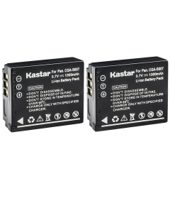 Kastar 2-Pack CGA-S007 Battery Replacement for Panasonic CGA-S007 CGA-S007A CGA-S007A/1B CGA-S007E, CGR-S007, DMW-BCD10 Battery, Panasonic DE-A26, DE-A45, DE-A45BC, DE-A46 Charger
