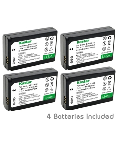 Kastar Battery (4-Pack) for Samsung BP1310, ED-BP1310 Work for Samsung NX5, NX10, NX11, NX20, NX100 Cameras