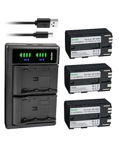 Kastar 3-Pack BP-930G Battery and LTD2 USB Charger Compatible with Canon EOS C300 C300 PL EOS C500 C500 PL ES50 ES55 ES60 ES65 ES75 ES300V ES410V ES420V ES520A ES4000 ES5000 ES6000 ES6500V Camera