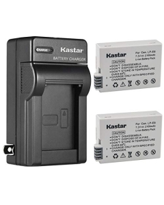 Kastar 2-Pack Battery and AC Wall Charger Replacement for Canon LP-E8 LPE8 Battery, Canon LC-E8E Charger, Canon BG-E8 Grip, Canon EOS Rebel T2i, EOS Rebel T3i, EOS Rebel T4i, EOS Rebel T5i Camera