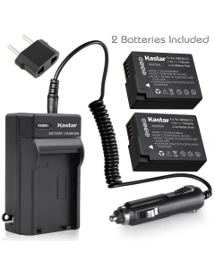 Kastar Battery (X2) & AC Travel Charger for Panasonic DMW-BLC12, DMW-BLC12E, DMW-BLC12PP and Panasonic Lumix DMC-FZ200, DMC-FZ1000, DMC-G5, DMC-G6, DMC-GH2 Digital Cameras