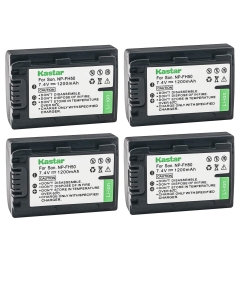 Kastar Battery (4-Pack) for Sony NP-FH50, NP-FH40, NP-FH30 & Sony DSLR-A230, DSLR-A330, DSLR-A290, DSLR-A380, DSLR-A390, HDR-TG1E, HDR-TG3, HDR-TG5, HDR-TG5V, HDR-TG7, DSC-HX1, DSC-HX200, DSC-HX100V