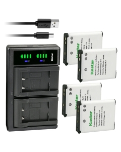 Kastar 4-Pack EN-EL19 Battery and LTD2 USB Charger Replacement for Nikon Coolpix S4200, Coolpix S4300, Coolpix S4400, Coolpix S5200, Coolpix S5300, Coolpix S6400, Coolpix S6500, Coolpix S6600 Camera