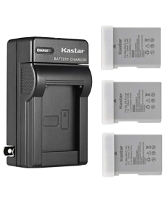 Kastar 3-Pack Battery and AC Wall Charger Replacement for Nikon EN-EL14a, EN-EL14b, EN-EL14c, EN-EL14 Battery, Nikon MH-24a, MH-24 Charger, Nikon D3300 DSLR Camera, D3400 DSLR Camera