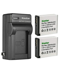 Kastar 2-Pack DMW-BLG10 Battery and AC Wall Charger Replacement for Panasonic Lumix DMC-TX1, Lumix DMC-TZ100, Lumix DMC-TZ101, Lumix DMC-TZ80, Lumix DMC-TZ81, Lumix DMC-TZ85, Lumix DC-ZS70 Camera