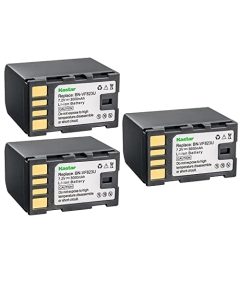 Kastar BN-VF823 Battery 3-Pack Replacement for JVC GZ-MG437 GZ-MG437B GZ-MG465 GZ-MG465B GZ-MG465BUS GZ-MG465US GZ-MG120 GZ-MG130 GZ-MG130AC GZ-MG130EK GZ-MG130EX GZ-MG130U GZ-MG130US Camera