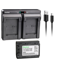 Kastar Battery 1 Pack and Slim Dual Charger for Sony NP-FZ100 BC-QZ1 and Sony Alpha 9, Alpha A9, Alpha 9R, Alpha A9, Alpha A9R, Alpha a9S, Alpha A7R III, Alpha A7R3, Alpha ILCE-7RM3 Camera