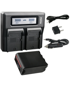 Kastar 1 Pack Battery and LCD Dual Fast Charger for Sony NP-F990 Pro NP-F970 CCD-TRV25 CCD-TRV26 CCD-TRV27 CCD-TRV300 CCD-TRV3000 CCD-TRV315 CCD-TRV35 CCD-TRV36 CCD-TRV37 CCD-TRV4 CCD-TRV41 CCD-TRV43