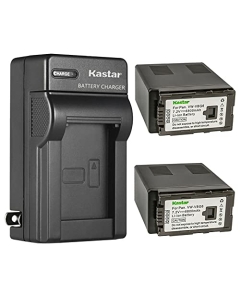 Kastar 2-Pack Battery and AC Wall Charger Replacement for Panasonic AG-AC7, AG-AF100, AG-AF105A, AG-AC130, AG-AC130A, AG-AC130AEJ, AG-AC130AP, AG-AC160, AG-AC160A, AG-AC160AEJ, AG-AC160AP Video Camera