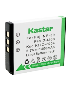Kastar Battery for Kodak KLIC-7004 K7004 FNP50 D-Li68 and EasyShare M2008 V1273 V1233 V1253 Zi8 Zi12 PlayFull Dual PlaySport PlayTouch Q7 Q10 Q-S1 Ricoh WG-M2 Camera