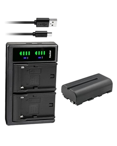 Kastar 1-Pack NP-F550 / NP-F570 Battery and LTD2 USB Charger Compatible with FEELWORLD FH7 7 INCH Field Monitor, A737 Aluminum 7 Inch On-Camera Monitor, FW278S 7" 1200 cd/m² 3G-SDI On-Camera Monitor