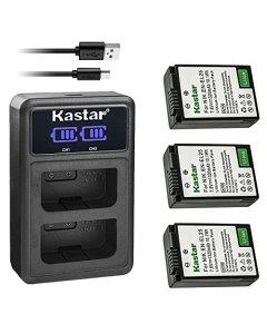 Kastar 3 Pack Battery and LCD Dual USB Charger Compatible with Nikon EN-EL25 ENEL25 EN-EL25a 4241 Battery, Nikon MH-32 Charger and Nikon Z Series, Nikon Z50 Z 50, Nikon Z FC Mirrorless Digital Camera