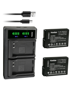 Kastar 2-Pack Battery and LTD2 USB Charger Replacement for Panasonic DMW-BLD10, DMW-BLD10E, DMW-BLD10PP Battery, Panasonic DE-A93 DE-A93B, DE-A94 DE-A94B Charger, Panasonic DMC-GX1, DMC-G3, DMC-GF2