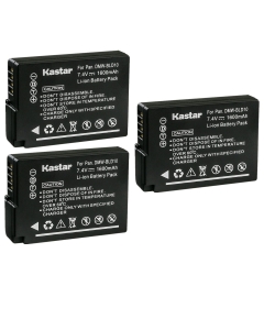 Kastar 3-Pack DMW-BLD10 Battery Replacement for Panasonic DMW-BLD10, DMW-BLD10E, DMW-BLD10PP Battery, Panasonic DE-A93 DE-A93B, DE-A94 DE-A94B Charger