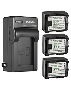 Kastar 3-Pack Battery and AC Wall Charger Replacement for Canon BP-809 BP809 BP-809/B BP-809/S, BP-819 BP819, BP-827 BP827 Battery, Canon CG-800 Charger