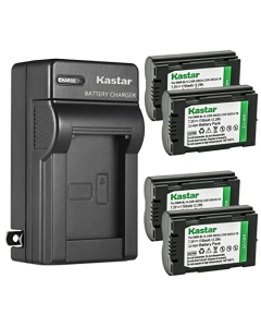 Kastar 4-Pack Battery and AC Wall Charger Replacement for Leica BP-DC1, Leica BP-DC3, BP-DC3E, BP-DC3J, BP-DC3U Battery, Leica DIGILUX 1, Leica DIGILUX 2, Leica DIGILUX 3 Camera