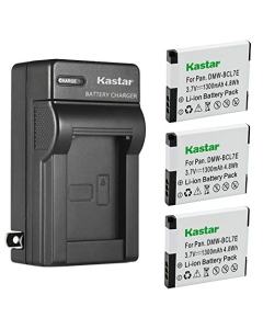 Kastar 3-Pack Battery and AC Wall Charger Replacement for Panasonic DMW-BCL7 DMW-BCL7E Battery, DMW-BTC11 Charger, Panasonic Lumix DMC-SZ3, Lumix DMC-SZ8, Lumix DMC-SZ9, Lumix DMC-SZ10 Camera