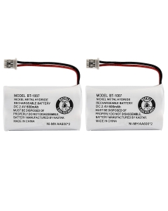 Uniden BBTY0651101 model BT1007 Nickel-Cadmium Rechargeable Cordless Phone Battery, DC 2.4V 500mAh (Pack of 2)