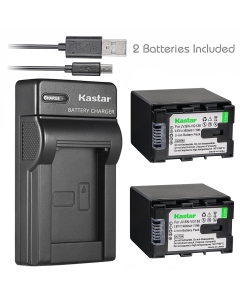 Kastar 2X Battery + Slim USB Charger for JVC BN-VG138, BN-VG138U, BN-VG138US, BN-VG121, BN-VG121U, BN-VG121US, BN-VG107, BN-VG107U, BN-VG108, BN-VG114, BN-VG114U, BN-VG114US, JVC Everio GZ-E Series