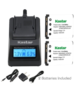 Kastar Fast Charger Kit and Battery (2-Pack) for Polaroid T370 T730 T831 T833 T1032 T1455 T1255 BLi-272 BLi272 and Sanyo Xacti VPC-T700 T700BL T700P T700T T850 T850BL T850CP T1060 T1060BK T1060EX