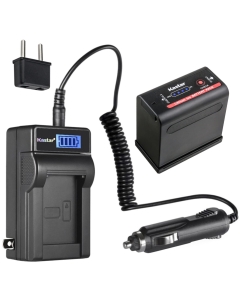 Kastar 1-Pack BP-980G Pro Battery and LCD AC Charger Compatible with Canon G1000, G1500, G2000, GL1 GL-1 DM-GL1, GL2 GL-2 DM-GL2, MV1, MV10 MV10i, MV20 MV20i, MV100 MV100i, MV200 MV200i, Optura
