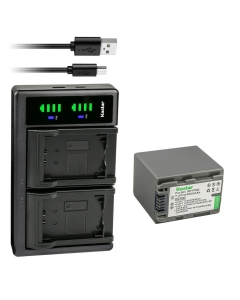 Kastar 1-Pack NP-FP90/FP91 Battery and LTD2 USB Charger Compatible with Sony DCR-SR100 HDR-HC3 HDR-HC3E DCR-DVD103 DCR-DVD105 DCR-DVD202 DCR-DVD203 DCR-DVD205 DCR-DVD304 DCR-DVD305 DCR-DVD403 Camera